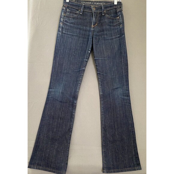 Citizens Of Humanity Jean Womens 28 Dark Wash Amber Low Rise Bootcut Denim Pants - Picture 1 of 10